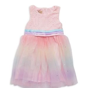 NWT Little girl’s rye-die lace and sequin dress